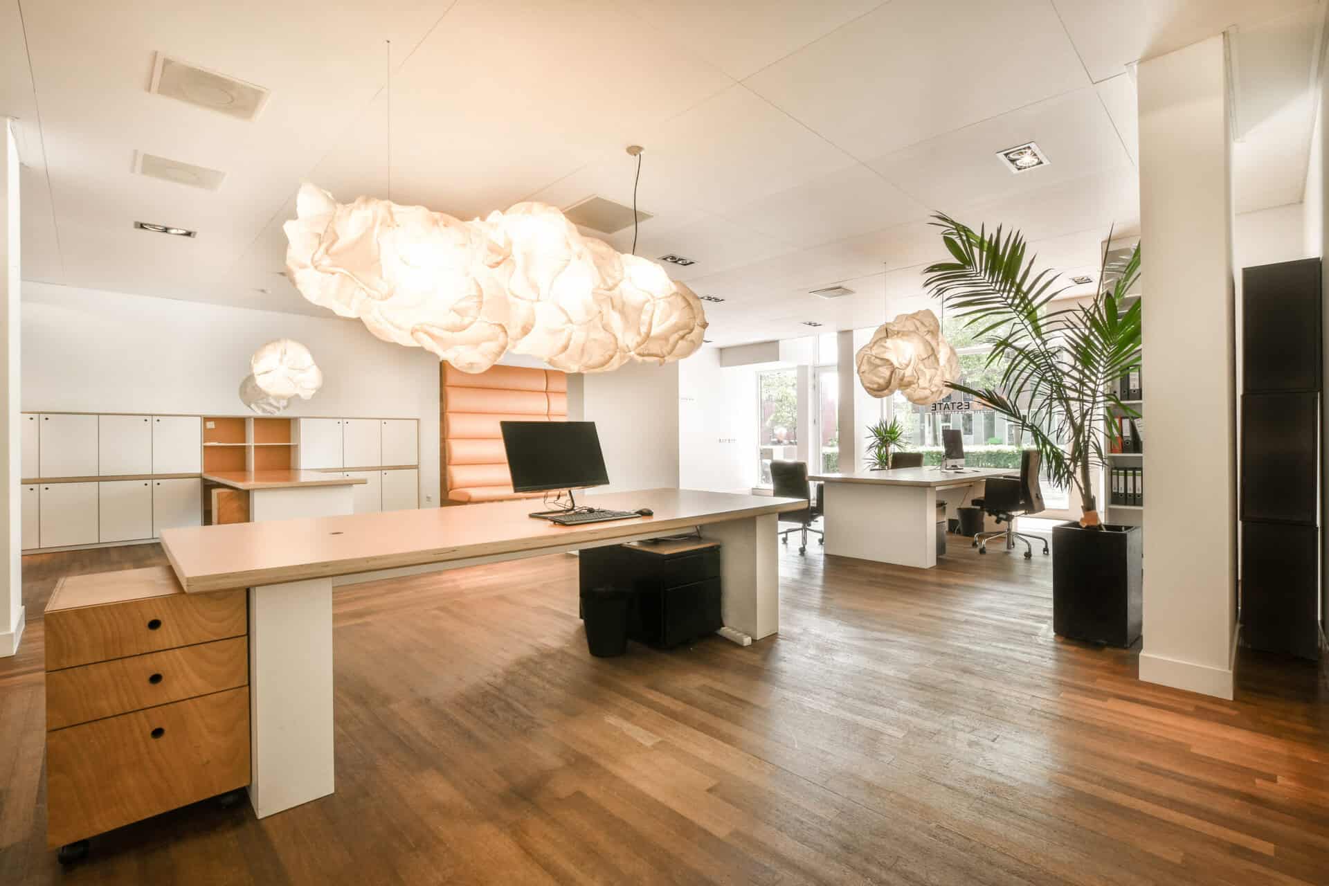 Spacious room with various areas